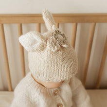 Load image into Gallery viewer, Huggalugs - Flower Bunny Beanie Natural Baby &amp; Kids: Small (0-6 months)
