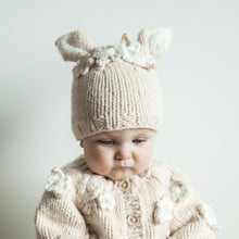 Load image into Gallery viewer, Huggalugs - Flower Bunny Beanie Natural Baby &amp; Kids: Small (0-6 months)
