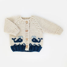 Load image into Gallery viewer, Huggalugs - Whale Cardigan Sweater for Baby &amp; Toddler: 6-12 months
