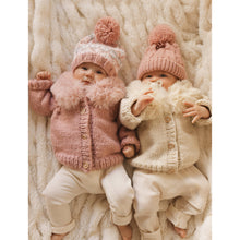 Load image into Gallery viewer, Huggalugs - Fur Collar Natural Cardigan Sweater Baby &amp; Toddler: 6-12 months
