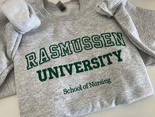 Load image into Gallery viewer, BIRTHDAY OUTFITS - Custom Varsity Embroidered Crewneck/Hoodies: White / Hoodie / S
