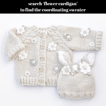 Load image into Gallery viewer, Huggalugs - Flower Bunny Beanie Natural Baby &amp; Kids: Medium (6-24 months)
