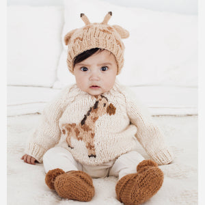 Huggalugs - Giraffe Beanie Hat for Baby & Kids due July: S (0-6 months)