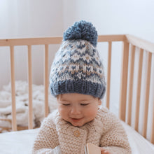 Load image into Gallery viewer, Huggalugs - Fairisle Slate Beanie Hat Baby &amp; Kids: Medium (6-24 months)
