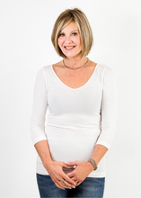 Load image into Gallery viewer, ELIETIAN - Three Quarter Sleeve Top: CHOCOLATE / One Size
