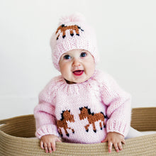 Load image into Gallery viewer, Huggalugs - Pony Sweater Blush for Baby &amp; Toddler: 12-18 months
