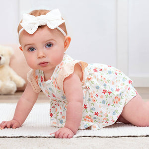 Tesa Babe - Prairie Petals Bamboo Skirted Bodysuit: NB