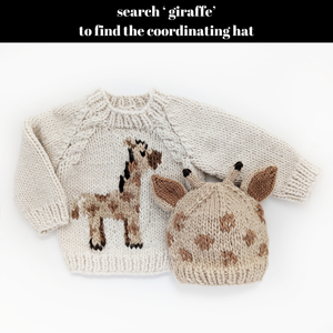 Huggalugs - Giraffe Sweater for Baby & Toddler due July: 0-6 months