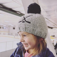 Load image into Gallery viewer, Huggalugs - Hockey Beanie Hat Ice Grey Baby &amp; Kids due July: S (0-6 months)
