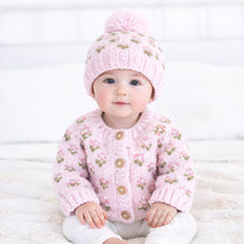 Load image into Gallery viewer, Huggalugs - Bitty Blooms Blush Cardigan Sweater for Baby &amp; Toddler - 2-3T
