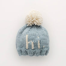 Load image into Gallery viewer, Huggalugs - Hi. Surf Blue Hand Knit Beanie Hat - M (6-24 months)
