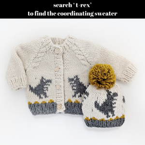 Huggalugs - T-Rex Cardigan Sweater for Baby & Toddler due July: 12-18 months