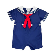 Load image into Gallery viewer, Petit Ami &amp; Zubels - Nautical Sailor Bobby Suit - Navy / 3 Month
