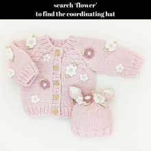 Load image into Gallery viewer, Huggalugs - Flower Cardigan Sweater Baby &amp; Toddler due July: 0-6 months
