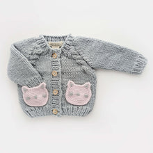 Load image into Gallery viewer, Huggalugs - Kitty Cardigan for Baby &amp; Toddler - 6-12 months
