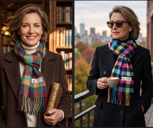 Load image into Gallery viewer, Glory Max - Winter Scarf Colorful Plaid Soft Cashmere Feel Muffler - Design #2
