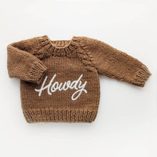 Load image into Gallery viewer, Huggalugs - Howdy Sweater Pecan for Baby &amp; Toddler - 12-18 months
