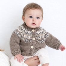 Load image into Gallery viewer, Huggalugs - Fairisle Pebble Cardigan Sweater for Baby &amp; Toddler - 0-6 months
