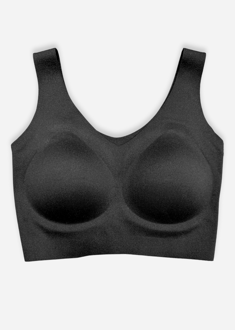 ELIETIAN - Seamless Cloud Comfort Bra: Black / Small (30-34 A-B)