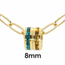 Load image into Gallery viewer, Maya J - Mini Birthstone Charms - 8mm Gold-Plated - 6 Pack (By Month) - April - Yellow
