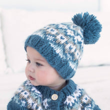 Load image into Gallery viewer, Huggalugs - Fairisle Slate Beanie Hat Baby &amp; Kids: Medium (6-24 months)
