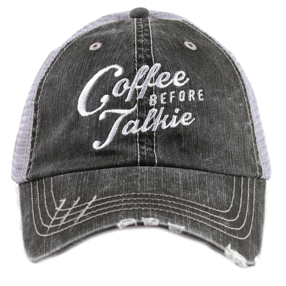 COFFEE BEFORE TALKIE TRUCKER HAT
