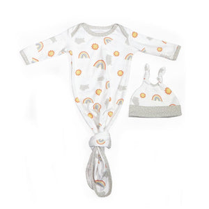 Newborn Little Sunshine Knotty gown Hat Set 0-3 months