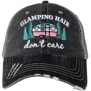 Glamping Hair Don't Care Gray Hat